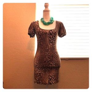 CACHE Cheetah Tunic Dress
